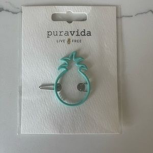 NWT Pura vida turquoise pineapple barrette